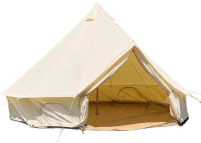 China Gezinscamping Bell Tent Core PU3000mm Gecoat 285G katoen Winddicht 400*400*250CM Te koop