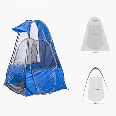 China 120*120*170CM Lightweight Portable Blue Transprent Waterproof Polyester Pop Up Sports Tents for sale