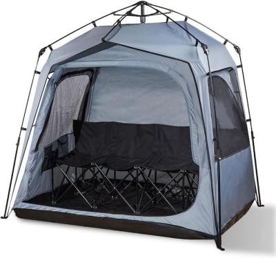 China 157*130*188CM 4-Person Automatic Fiberglass Frame Grey Polyester Pop Up Sports Tent Waterproof Single Layer Easy Set Up for sale