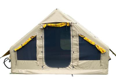 China 395*300*200CM Waterproof Khaki Oxford 600D PVC 4-8 Person UV Resistant Blow Up Camping Tent For Outdoor Camping for sale