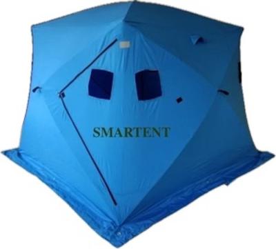 China 147*147*165CM Blauw Festival Vissen Pop Up Werk tent Gecoat Polyester 300D Oxford Glasvezel Stang Voor Outdoor Camping Te koop