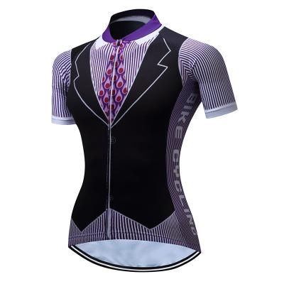 China Weibliches Mountainbike-Reiten Jersey sleeved kurz Radfahrenkies Jersey zu verkaufen