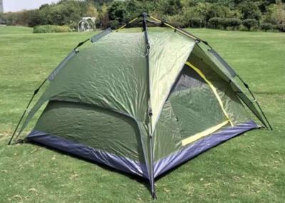 China Fibreglass Pole PU2000mm Rainproof Outdoor Camping Tents 190T Polyester Green for sale