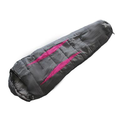 China Outdoor Travel Camping Water Resistent Black 190T Poly Cotton Mountain Sleeping Bag 230X80X50cm for sale