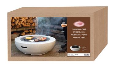 China MGO van het de Brand de Kom Geschilderde Staal van de Steenbarbecue Brand Pit Cool Camping Accessories 59.5X34.5cm Te koop