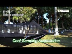 automatic quick opening lightweight army green 210t nylon hammock 250*120cm with mosquito net for ou