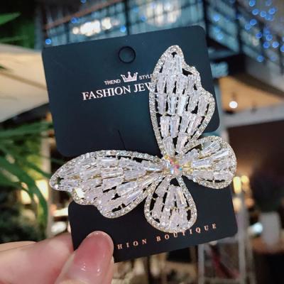 China Hip Hop Wholesale Rhineston Zircon Butterfly Clips Hair Accessories Butterfly Animal Hair Pins for sale