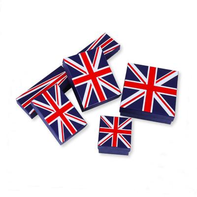 China England Country Flag Design Handmade English Craft Paper Jewelery Box Custom Packaging Jewelry Boxes for sale