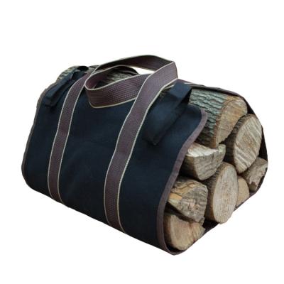 China 2021 Amazon Selling Easily Assembled Timber Log Garden Small Firewood Storage Bag Hot Canvas Bags For Firewood for sale