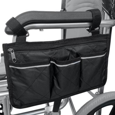 China Easy Carry 2021 Hot Sale Heavy Duty Wheelchair Walker Side Pouch Multi Pockets Travel Hanging Bag For Wheelchair for sale