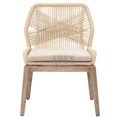 China Eco - Friendly Aluminum Rope Weave Outdoor Furniture Patio Hand - Woven Aluminum Rope Weaving Chair for sale