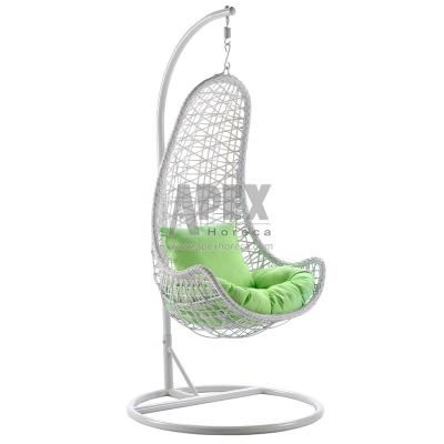 China Black UV Resistant Patio Rattan Good Quality Swing Egg Bed Outdoor Hanging Patio Swing Chair For Patio for sale