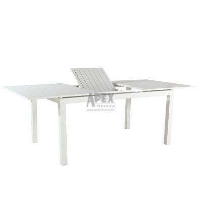 China Cheap Classic Modern KD Structure Fiberglass Top Dining Table Set Dining Table Expandable Dining Table for sale