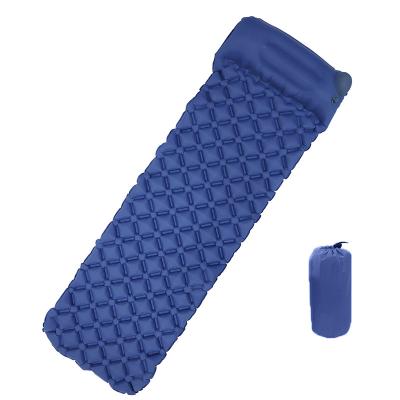 China TPU Nylon Camping Backpacking Ultralight Compact Sleeping Air Pad Insulated Inflatable Camping Mat Sleeping Pad With Pillow for sale