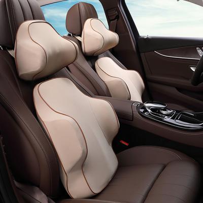 China Anti-bacteria Memory Foam Car Seat Lumbar Support Pillow Seats Headrest Neck Pillow and Back Support Lumbar Cushion for sale