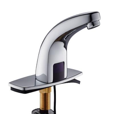 China Induction Basin Faucet Fashion Brass Body Sensor Single Cold Popular Hot Selling Automatic Faucet for sale