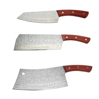 China New fashion stainless steel knife handle home viable forged solid wood kitchen knife with chef knife for sale