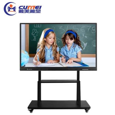 China Factory hot selling interactive touch screen monitor advertising display smartl interactive whiteboard all in one PC 65 inch for sale