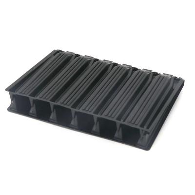 China Seedling Planting Hot Sale 6 Cell Black Seed Plastic Growing Tray PS Start Planting Germination Tray for sale