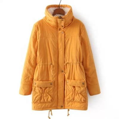 China High Quality Women's Winter Outerwear Waterproof Women's Clothing Cotton-padded Wadded CoatWomen Thick Slim Waist Long Mid Jacket Coa for sale