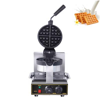 China Manual Control Commercial Adjustable Thermostat Ogmie Rotary Waffle Iron Machine Belgian Rotary Waffle Maker for sale