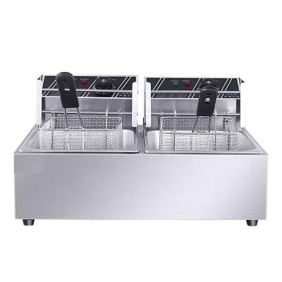 China DZLDF-82 Professional Premium Commercial Double Cylinder Electric Deep Fryers for sale