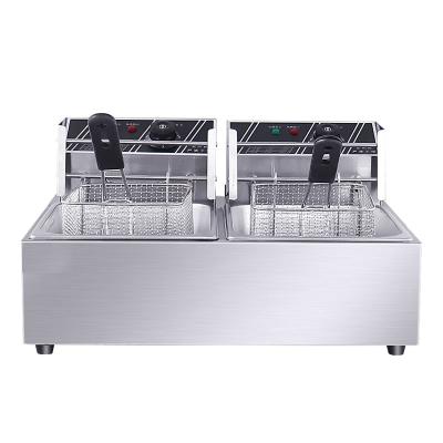 China Skillful Manufacturing DZLDF-82 Industrial Used Broasted Chicken Electric Deep Fryers for sale