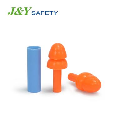 중국 In Ear 2 Layers Safety Protector Water Sport Tube Ear Plugs Silicone Noise Cancelling For Sleeping 판매용