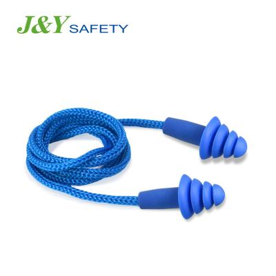 China TPR Earplugs Anti-noise Sleeping soundproof ear protection Ear Plugs With String for sale