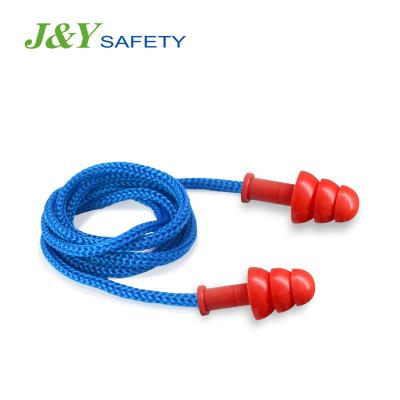 China Noise Reduction Silicone Earplug With Cord Surfing Working Sleeping Earplugs Reusable Silicon for sale