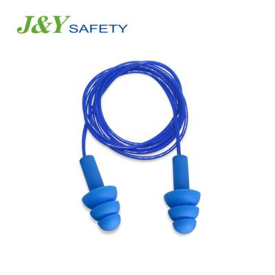 China Noise Protection Hearing Sound Insulation Reusable Earplug TPR Ear Plugs With String for sale