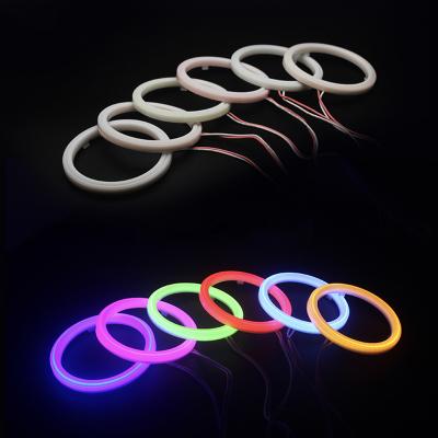 China LED Angel Eyes COB Cotton Lights Car Angel Eyes Led Halo Rings Light 12V LED DRL Lamp Bright Daytime Running Headlight 60/70/80/80/120mm for sale