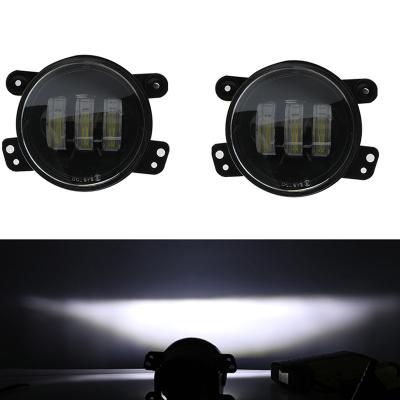 China PC Die-Cast Aluminum Housing + Lens 4 Inch Led Headlight Fog Lights 30W Car 6000K LED Work Light Bar Super Bright Round Fog Lamp For Off Road Wrangler 4X4 12-24V for sale