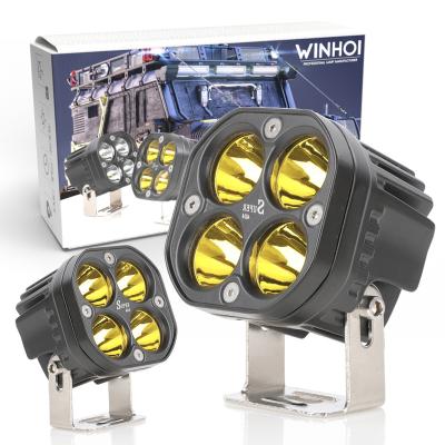 China Offroad 4x4 Truck / Car 3 Inch 40W LED Work Spotlights Square Car Fog Light Light White Yellow Bar For Offroad Truck ATV SUV 12V 24V Motorcycle 4x4 for sale