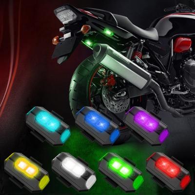 China 7 Colors Plastic Motorcycle Tails Universal Rechargeable Motorcycle Refitting Lamps Fog Laser Strobe Warning Light Bumblebee Strobe Light for sale