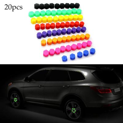 China Car Decoration 20Pcs/Set Car Nut 15mm 17mm 19mm 21mm Silica Gel Wheel Nuts Screw Bolt Tire Screw Cover Car Wheel Nut Decorative Cap for sale