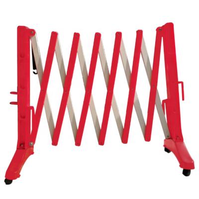 China Road Safety Plastic Expandable Traffic Barricade Movable Collapsible PE Barrier Scissor Gate With Locking Straps for sale