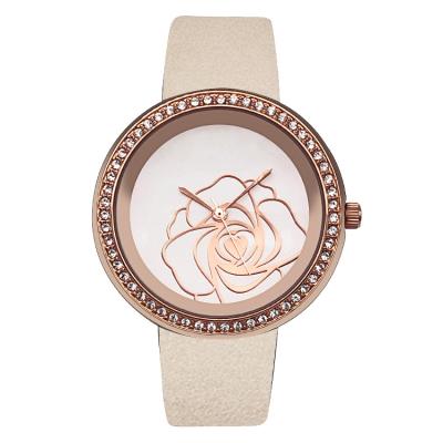 China Water Resistant Fashion Women Watch Relogio Feminino Diamond Flower Shape Ladies Watches Women's Gold and Silver Watches for sale