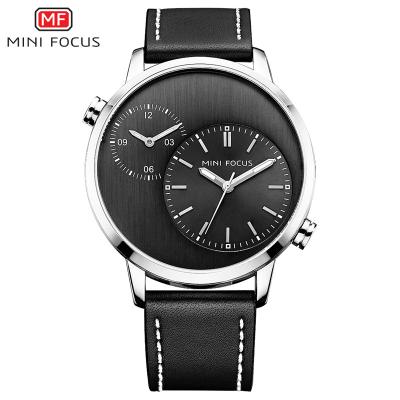 China New Amazon Day/Date 2021 Hot Selling Leather Strap Men's Custom Wrist Man Watch for sale