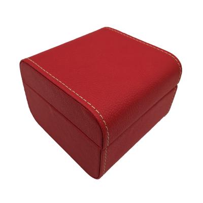 China Handmade Custom Logo Stamping PU Leather Box Watch Packaging Box for sale