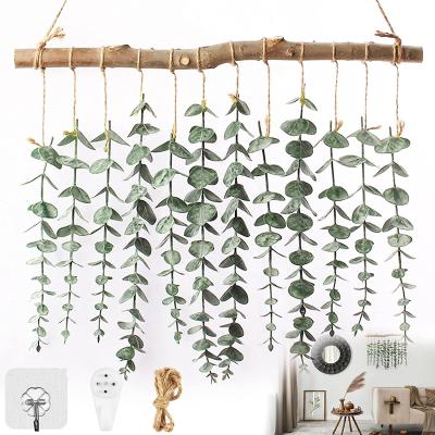 China Party Manufacturers Wholesale Cheap Artificial Eucalyptus Boho Wall Decor For Farmhouse Bedroom Decor for sale