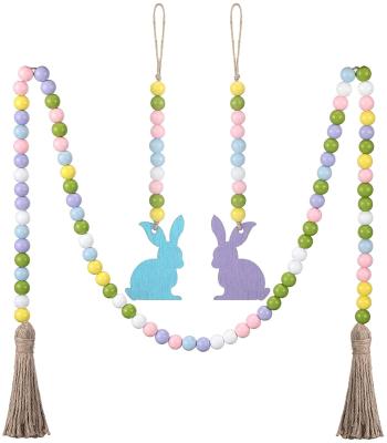 China Europe 3 Piece Easter Bunny Tag Beaded Bunny Tag Bunny Garland Easter Pieces for sale