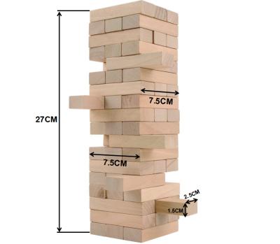 China Construction Toy We wholesale and customize high quality wooden block stack game for sale