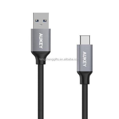 China AUKEY COMPUTER USB 3.0 Type-C Data Sync Charging Cable with Braided Nylon Wire Fast Charging Tie 1M for Mac for 6P Connection for Nokia N1 etc. for sale