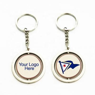 China Custom Logo Promotional Metal Souvenir Spinning Key Chain for sale