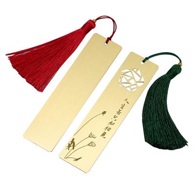 China China Metal Blank Bookmark With Metal Chain Gold Bookmark Souvenir Blank Bookmark for sale