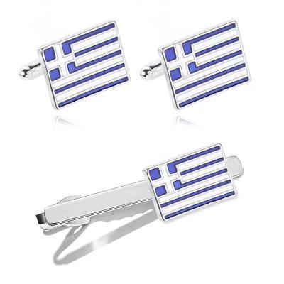 China Memories ; gifts in the current rectangular men's greek drip glue shirt cufflinks link suit cross flag style link and cufflink box for sale