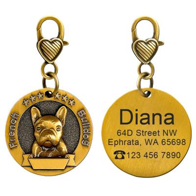 China Bulldog International High Quality Custom Pet Brass Dog Tag for sale