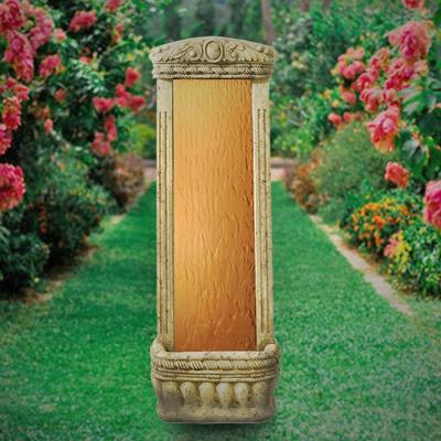 China Decorative Gardenfall Fountain Resin Waterfall LED Floor Gardenfall Fountain for sale