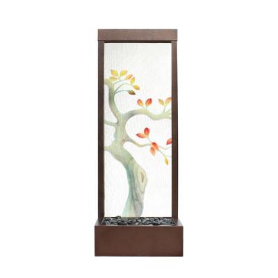 China Mirror Waterfall Fountain Aluminum Artificial Mirror Indoor Glass Waterfalls for sale